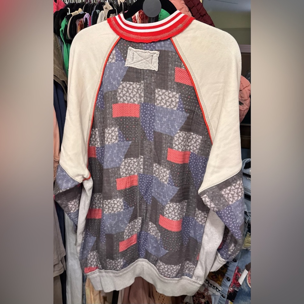 NWT Free People We The Free Stars + Stripes Bomber - Americana Combo - Small - Picture 7 of 8